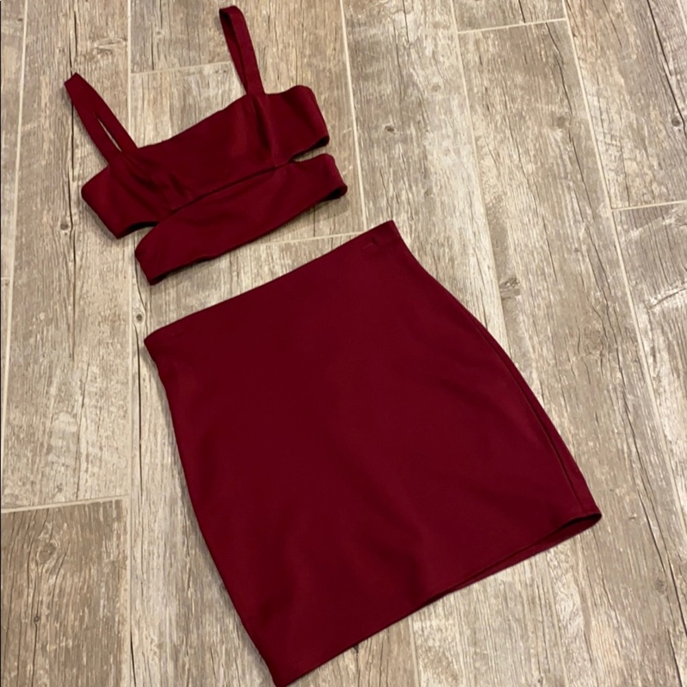 Urban Outfitters Cut Out Bodycon Skirt & Top Set